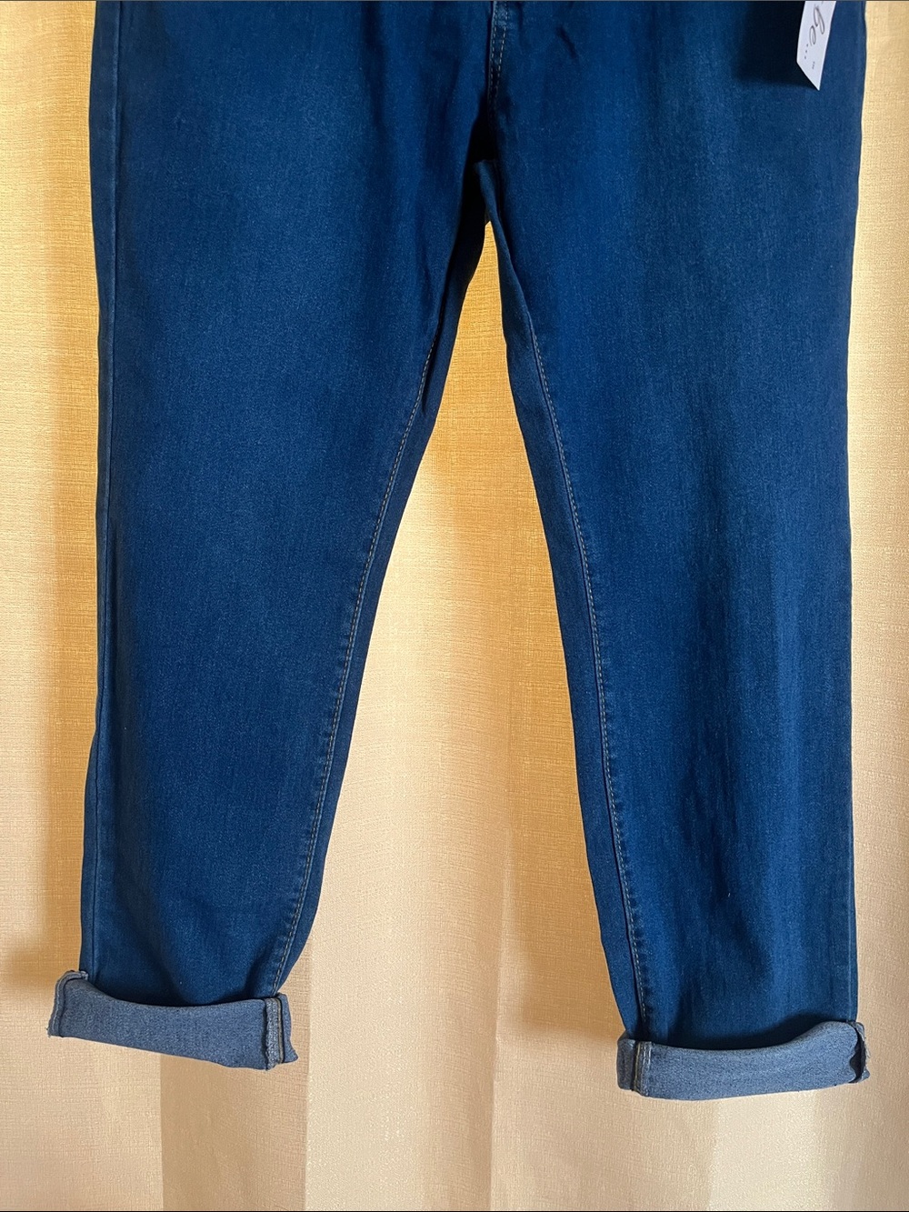 Women’s Cuffed Blue Women’s Jeans - Classic Straight Fit - Picture 2 of 4